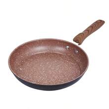 Sartén de aluminio 16/24/28/30/34 cm, sartén redonda sólida minimalista para cocinar mariscos en la cocina 1 pieza/2 piezas Sartén antiadherente para crepes, panqueques, lasaña, desayuno, bistec y huevos - Sartén multiusos de 7"/8"/10"  Sartén Antiadherente De 16/24/28/30/34 cm Para Sopa, Sartén, - Marrón 24cm+28cm - Ver 4