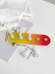 Set de decoración de uñas con base ovalada de resina acrílica en degradado de color, macaron dorado y bolas de cristal de acero multicolor. Herramientas y accesorios de arte de uñas minimalista de moda en estilo retro coreano con láser.