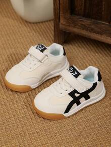 1 Pair Kids' Soft Sole Non-Slip Sports Shoes, Girls' Fashion Versatile Casual Sneakers, Tennis Shoes, New Spring/Autumn Collection - Black - View 2