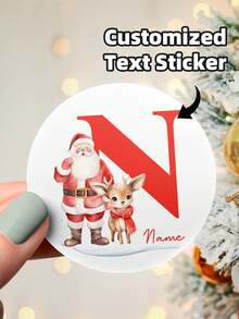 1~108 etiquetas personalizadas - Pegatinas personalizables, pegatinas navideñas personalizadas, pegatinas de cartas de Papá Noel, etiquetas de regalo navideñas y pegatinas para bolsas de aperitivos pequeñas con texto personalizado, perfectas para envolver regalos navideños, decoraciones navideñas, pegatinas para sobres navideños y envasado de dulces y aperitivos. Personalizadas, coloridas, multiusos, para el Día del Padre, para graduaciones, para bodas, para inauguraciones de casa, Navidad