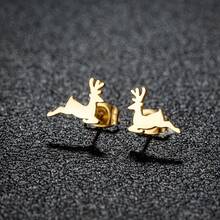 1 Paar modische Edelstahl Schneeflocken, Hirsch und Weihnachtsbaum Ohrstecker mit süßen und einfachen Designs, perfekt als Geschenk für Weihnachtspartys