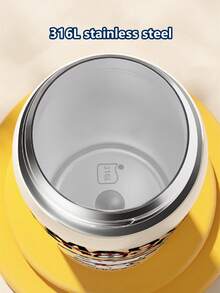 1pc 600ML Snoopy Stainless Steel Vacuum Insulated Water Bottle, Large Capacity Student Cup, Portable Sports Tumbler Cup With Straw, For Men & Women - Multicolor - View 7