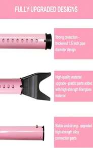 AceMining Upgraded Door Security Bar &Amp; Sliding Patio Bar, Heavy Duty Stoppers Adjustable Jammer For Home, Apartment, Travel (2 Pack,White)