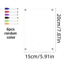 1 Set Acrylic Magnetic Memo Board - Multifunctional Weekly Planner And Fridge Storage Box, Kitchen/Office Fridge Notepad, Weekly & Monthly Planner, Reusable Shopping List And To-Do List, Transparent Memo Holder For Notes, Messages And Writing, Dry Erase, Also Can Be Used As Fridge Magnet Sticker - Multicolor - View 17