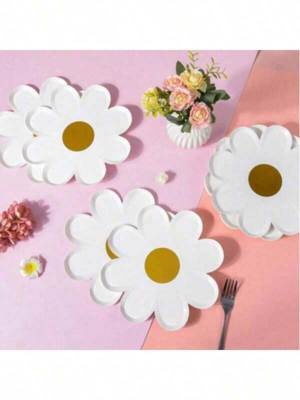 10 Piezas Platos de papel con margaritas Platos desechables de postre con lámina de oro Platos de fiesta con girasoles estilo bohemio y psicodélico para verano, cumpleaños, ducha nupcial, boda, suministros de vajilla, 7 pulgadas/9 pulgadas, platos con forma de margarita blanca, platos de papel con flor de margarita para comida, decoración de fiesta de margaritas de verano y primavera, cumpleaños, boda, graduación, fiesta de pasteles, fiesta de frutas, fiesta de verano, Día del Padre, Halloween, Acción de Gracias, Navidad