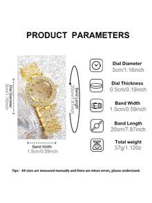 1pc Elegant Luxury High-End Exquisite Women's Quartz Watch - Suitable For All Occasions, Wonderful Gift For Holidays