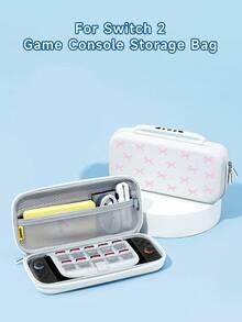 1 件粉色波尔卡圆点蝴蝶结图案保护壳，适用于 2/Switch NS/Switch OLED/Lite，配件适用于 Switch 游戏机，全套包括储物袋、卡槽底座，是适合 Switch 玩家的最佳礼物 - 彩色 - 查看 13