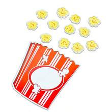 Quixorblex 1/2 张可重复使用的爆米花形状贴纸,可爱爆米花桶设计,棋盘游戏道具,爆米花公告板装饰,公告板和白板可吸附,可擦写,返校和节日礼物用品,适用于教室、办公室、家庭、派对 - 彩色 - 查看 11