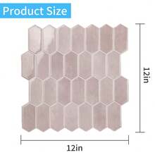 1 pieza/10 piezas Pegatinas de azulejos cerámicos hexagonales modernos para cocina, láminas de azulejos de mosaico autoadhesivas, vinilos de azulejos impermeables para cocina y baño, diseño geométrico minimalista