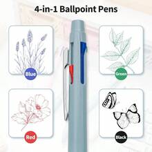 Multicolor Ball Point Pens 4 - In - 1 Colored Pens 1.0mm Assorted Inks 4 - Color Ballpoint Pen 8 Pack - 12 - 查看 4