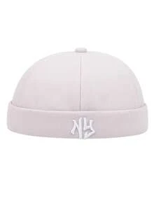 1pc Men's New York Letter Print Newsboy Cap, Distressed Washed Personalized Flat Top Hat, Suitable For Streetwear And Everyday Wear, All Seasons