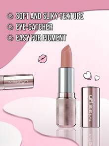 MISSLYN 2pcs Pearlescent & Matte Lipstick Set, Creamy Smooth Lipstick, Moisturizing Non-Sticky Lipstick, Creamy Nourishing Satin Lipstick, High-Gloss Intense Nude Layerable, Matte Lipstick, Intense Matte Pigmented Lipstick, Long-Lasting Matte Lipstick, Silky Soft Lipstick, Sensual Deep Red, Powder Smooth Texture