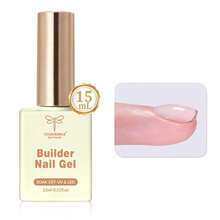COLOURSMILE 15ml Gel sơn móng tay trong suốt dùng để làm móng chắc khỏe hơn, gel nối dài, gel lót trong chai, ngâm trong nước, gel UV LED nối dài móng - Trong sáng - Xem 2
