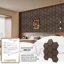 4 Packs Acoustic Wall Panels - Self-Adhesive 3D Wood Slat Wall Panel- Peel And Stick Sound Absorbing Panels For Noise Reducing - Feature Wall Decor For Home & Office