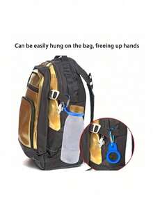 Gancho de aluminio resistente y cierre de con hebilla de goma, correa, utilizado para asegurar botellas de agua - Perfecto para acampar y hacer senderismo, con 11 colores para elegir, el mejor regalo para entusiastas de los viajes, equipo de montañismo para colgar botellas de agua, hebilla de silicona para botellas de agua mineral, hebilla de silicona para botellas de agua de escalada (se envían aleatoriamente los colores de gancho + correa)