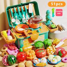 Bộ đồ chơi nhà bếp di động cho trẻ em có hộp đựng, bộ đồ chơi nấu ăn giả vờ có bồn rửa, nồi và chảo, món quà tuyệt vời cho bé trai và bé gái, Giáng sinh và năm mới - Nhiều màu - Xem 11