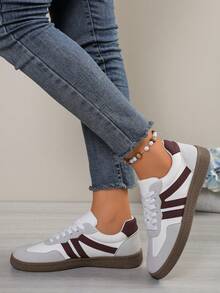 Zapatos deportivos de verano casuales para mujer, con suela plana y suave, antideslizantes, de estilo patchwork, adecuados para primavera y otoño