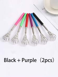 1PC Extendable Back Scratcher, Stainless Steel Portable Telescopic Rubber Handle Back Scratchers For Thanksgiving, Birthday, Christmas Gifts,School,Back To School,Travel,Travel Essentials,Home Essentials,Spa,Massage Tool,Massage,Massager,Spa - Multicolor - View 18