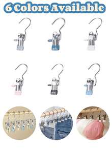 10pcs High-Quality Stainless Steel Clothing Clips, Adjustable Metal Pants Hanger And Clips, Portable Hanging Clothing Clips, Suitable For Home Space Storage And Organization, Suitable For Bedrooms, Wardrobes, Lockers, Homes, Dormitories, Clips For Pants And Skirts, Socks, Underwear, Tops And Other Clothes