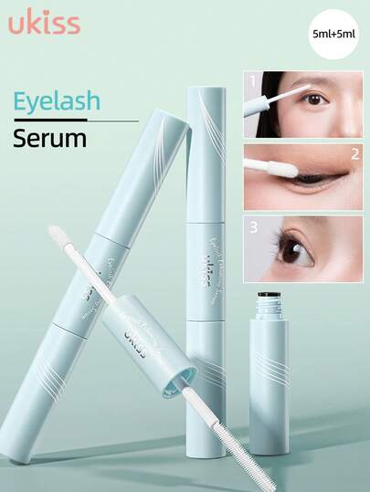ukiss 5ml+5ml双头睫毛精华液，日常补水，妆前打底，睫毛保湿滋养，温和睫毛护理，睫毛营养配方，双头梳理，眼周不油腻，日常妆容