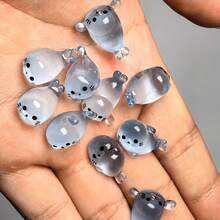 10pcs-Luminous Mini Seal Resin Ornaments - Creative Desktop Home Decorations - Randomly Shaped Cute Cartoon Creature Models - Multicolor - View 2