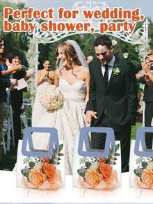 10/5 pièces - Sac cadeau en PVC transparent épaissi, boîte à bonbons de mariage, sac cadeau, sac à lunch, sac cadeau de Noël, sac cadeau de la Saint-Valentin, sac cadeau de mariage, sac cadeau de demoiselle d'honneur, sac de magasin de bijoux, sac cadeau de demoiselle d'honneur, sac d'emballage cadeau, sac de shopping de vêtements, sac à main mignon, sac à main