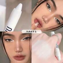 1pc White Highlighter Pen, Matte Pearlescent Concealer Stick, Eye Shadow Stick, All-In-One Makeup, Great For Halloween, Christmas Gifts - Multicolor - View 5