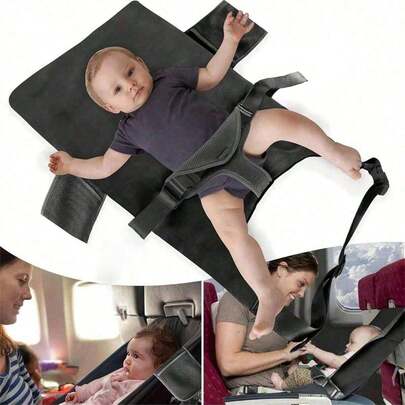 Toddler Airplane Bed For 1-12 Months Old Baby Portable Toddler Bed, Baby Travel Essentials For Flying, Portable Airplane Bed Footrest For Babies With Triangular Belts, Suitable For Airplanes