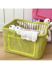1 pièce Panier de rangement mignon, panier de rangement pour jouets et collations de petits monstres, panier de rangement pliable de grande capacité pour l'organisation et le rangement du bureau, de la chambre, du salon, pour divers articles, décoration de la maison