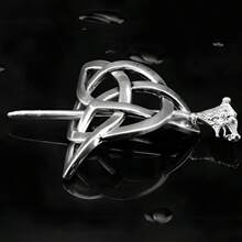 复古凯尔特结胸针，男女皆宜的冬季围巾、披肩和毛衣时尚配饰，服装和手工艺品的艺术装饰 - 彩色 - 查看 2