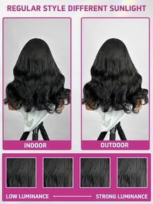 5x5 预切蕾丝无胶假发 3S 佩戴初学者无胶假发 黑色优雅 34 英寸巴西波浪假发 200% 密度适合日常或节日场合佩戴 - 自然色&黑色系 - 查看 15