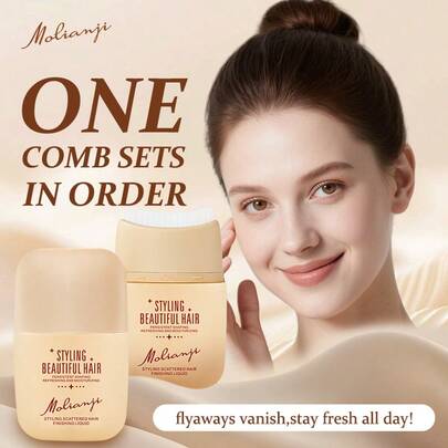 1pc/Set 80ml Large Capacity Styling Liquid, Long-Lasting Hold, Smooth Combing, Non-Sticky, Creates Natural Flowing Hair