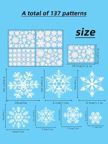 137pcs/4 Sheets Classic White Snowflake Window Decoration Sticker - Reusable Static Cling Window Sticker, Semi Glossy Christmas Decoration For Home And Office Glass Surfaces, Double Sided Christmas Refrigerator And Window Sticker, White Snowflake Static Glass Sticker, Holiday Decoration,Christmas