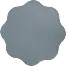 ABKOK 4 pièces Set de sets de table en forme de fleur de Noël en PU antidérapant, options de couleur rouge/bleu/vert/argent, imperméable et résistant à l'huile, convient pour Noël, Nouvel An, réunions de famille