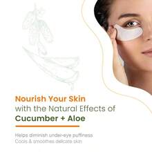Cucumber Aloe Under Eye Patches - Cooling, Reduces Puffiness, Anti - Aging, Hydrating, Dermatologist Tested, Cruelty Korean Skin Care All Skin Types - 5 Pairs - Initial - View 2