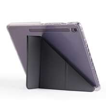 1pc Black High Transparency Acrylic All-In-One Pen Holder, Magnetic Sleep Function, Multi-Fold Transformable Stand, Compatible With IPad, A8 X200/X205, A9 A9+, S6LITE P610/P619, S9/S9FE, 11" S9+/S9FE+12.4", REDMISE 11", HONOR PX8A PAD10 PAD9 - màu đen - Xem 2