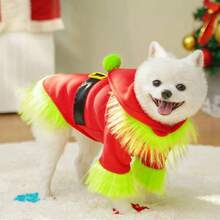 1 件套宠物狗和猫圣诞节服装，圣诞老人服装 - 彩色 - 查看 9