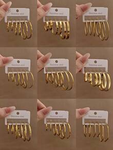 Set de 3 pares de pendientes de acero inoxidable con flecos y circonita cúbica dorada, pendientes de mujer con diseño de flor y corazón brillantes, adecuados para uso diario, banquetes, bodas y fiestas