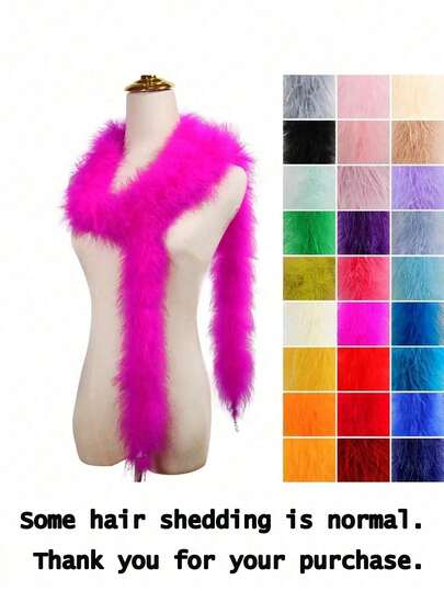 1pc 1.5m Fluffy Turkey Feather Trim, Suitable For DIY Crafts, Clothing, Hat Accessories, Christmas Tree Decoration, Wedding Decoration, Bouquet Wrapping, Concert And Home Decor, Dance Wedding, Stage Performance, Carnival Costume And Accessories, Party Supplies, An Ideal Gift Choice.