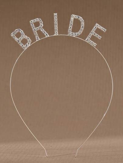 Rhinestone BRIDE Letter Headband, Wedding Decoration Headpiece, Bridesmaid Gift Valentine's Day Accessories