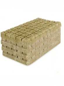 50/100/200 块岩棉块水培种植套件，无土植物发芽系统，非常适合农业生长，无需施肥，透气保湿植物启动块，圣诞节