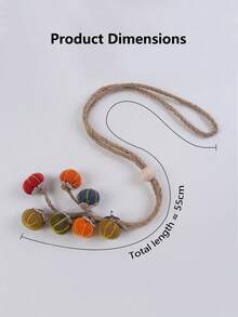 1/2 Packs Creative Pumpkin-Shaped Curtain Tiebacks, Freely Adjustable Length, Curtain Buckle Straps, Bedroom & Living Room Decor Accessories