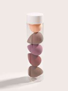 1/5/45pcs Water Drop Makeup Sponge Blender, With Beautiful Box, Red, Khaki, Colorful Series Makeup Sponge, Reusable Multi-Color Powder Puff, Multi-Functional Makeup Tool, Designed For Shaping, Eyes And Corners, Makeup Mixing Container, Washable Makeup Applicator, Suitable For Foundation, Primer, BB Cream, Sunscreen, Cushion, Blush, Etc. Perfect Replacement For Brushes, Hands-Free, Convenient For Travel And Home Use - Multicolor - View 2