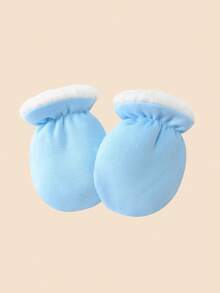 1 双纯色防刮保暖手套，适合 0-6 个月新生儿，超柔软厚实，适合冬季日常佩戴 - 1Pair - 查看 21