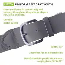 Cinturón elástico para Uniforme de béisbol - gris - Ver 3