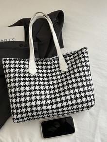 New Luxurious High-End Versatile Women Shoulder Tote Bag - Black - View 8