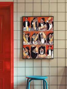 1 幅 Guy Buffet Martini 帆布海报：酒吧艺术，客厅卧室浴室办公室等家居装饰，无框 - 彩色 - 查看 11