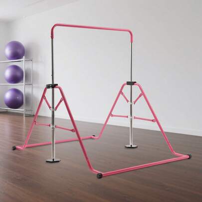 Barra horizontal plegable para niños, altura ajustable, equipo de entrenamiento para el hogar.