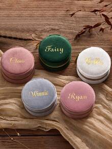 Personalized Jewelry Box With Customized Name, High-End Goose Down Jewelry Storage Box, Personalized Bridesmaid Gift, Wedding Gift, Travel Laundry Storage Box, Jewelry Storage Bag, Birthday Gift For Her, Mother's Day Gift