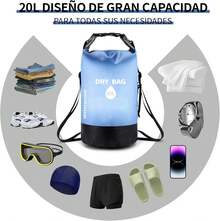 Nautical Waterproof Bag - Blue - View 5